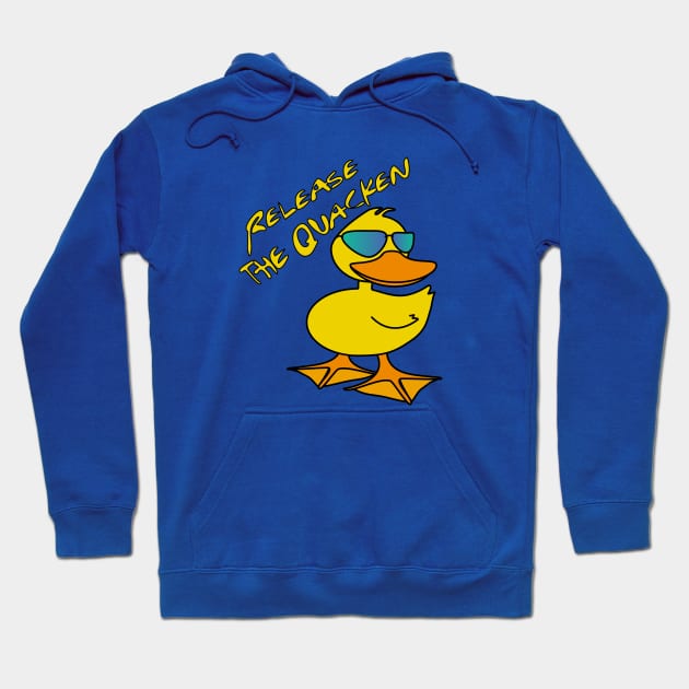 Release the Quacken (Yellow) Hoodie by Punderstandable